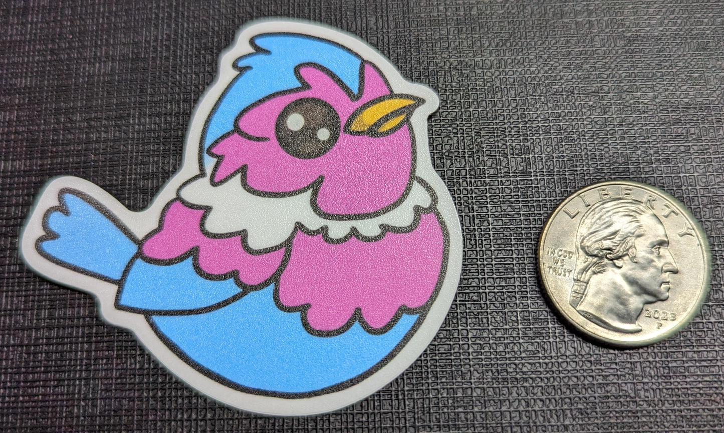 2.5" Trans Flag Sparrow Sticker