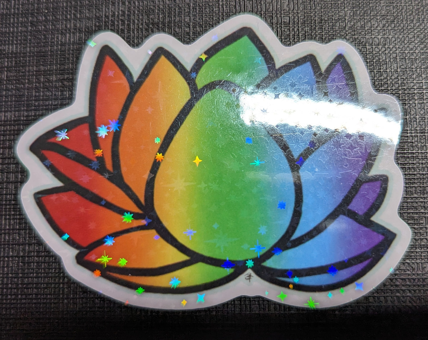 3" Rainbow Lotus - Holo sticker