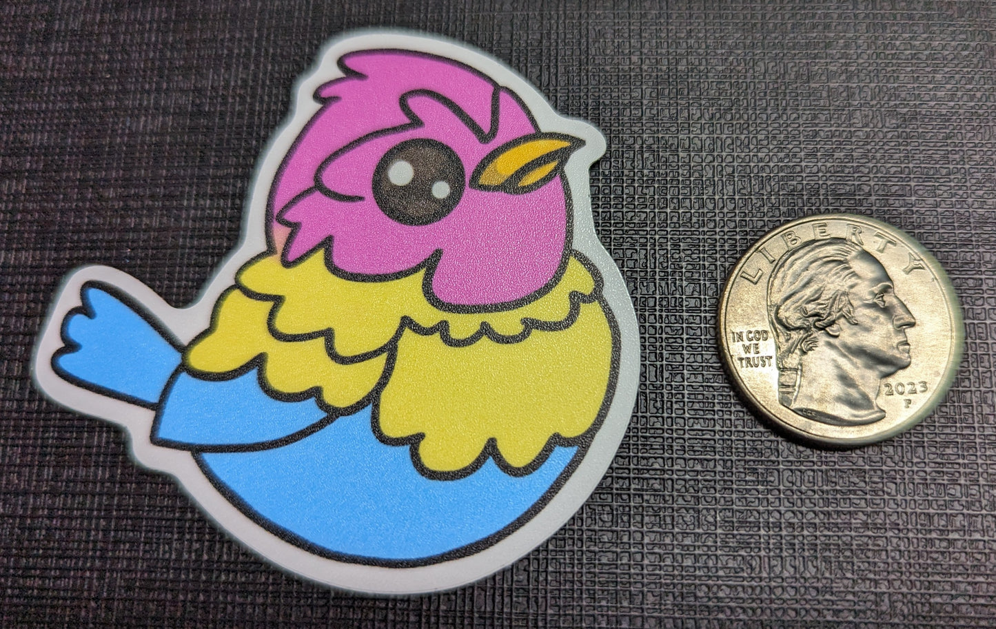 2.5" Pan Pride Sparrow - Sticker