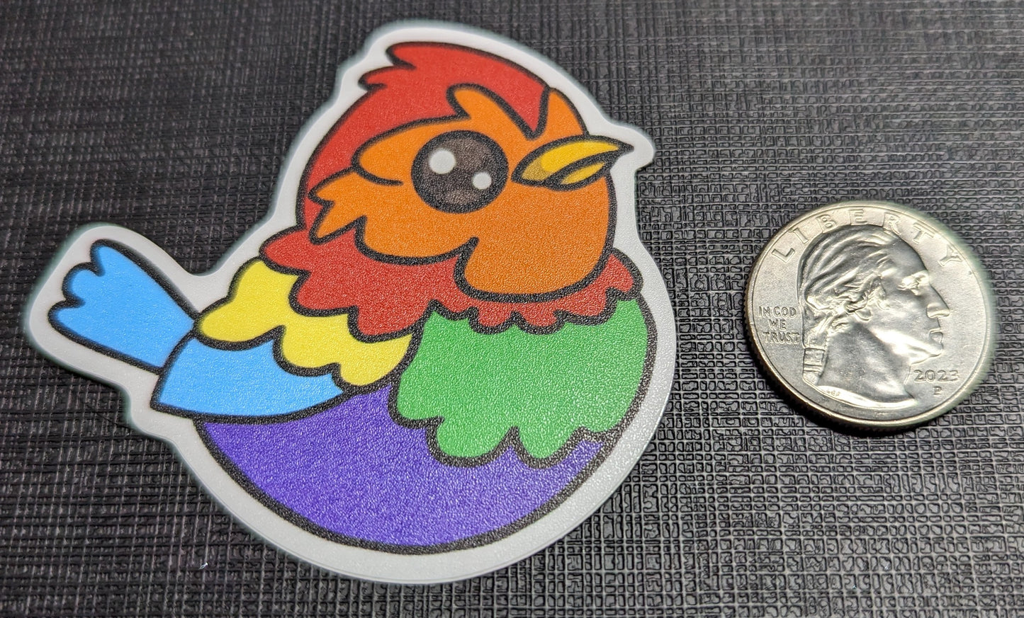 2.5" Rainbow Pride Sparrow Sticker