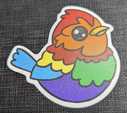 2.5" Rainbow Pride Sparrow Sticker