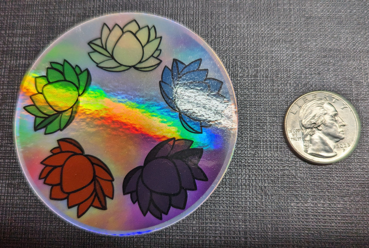 3" Lotus Wheel - Holo Sticker