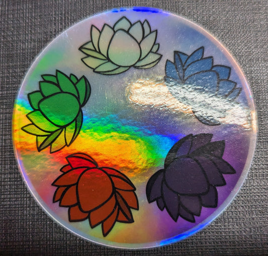 3" Lotus Wheel - Holo Sticker