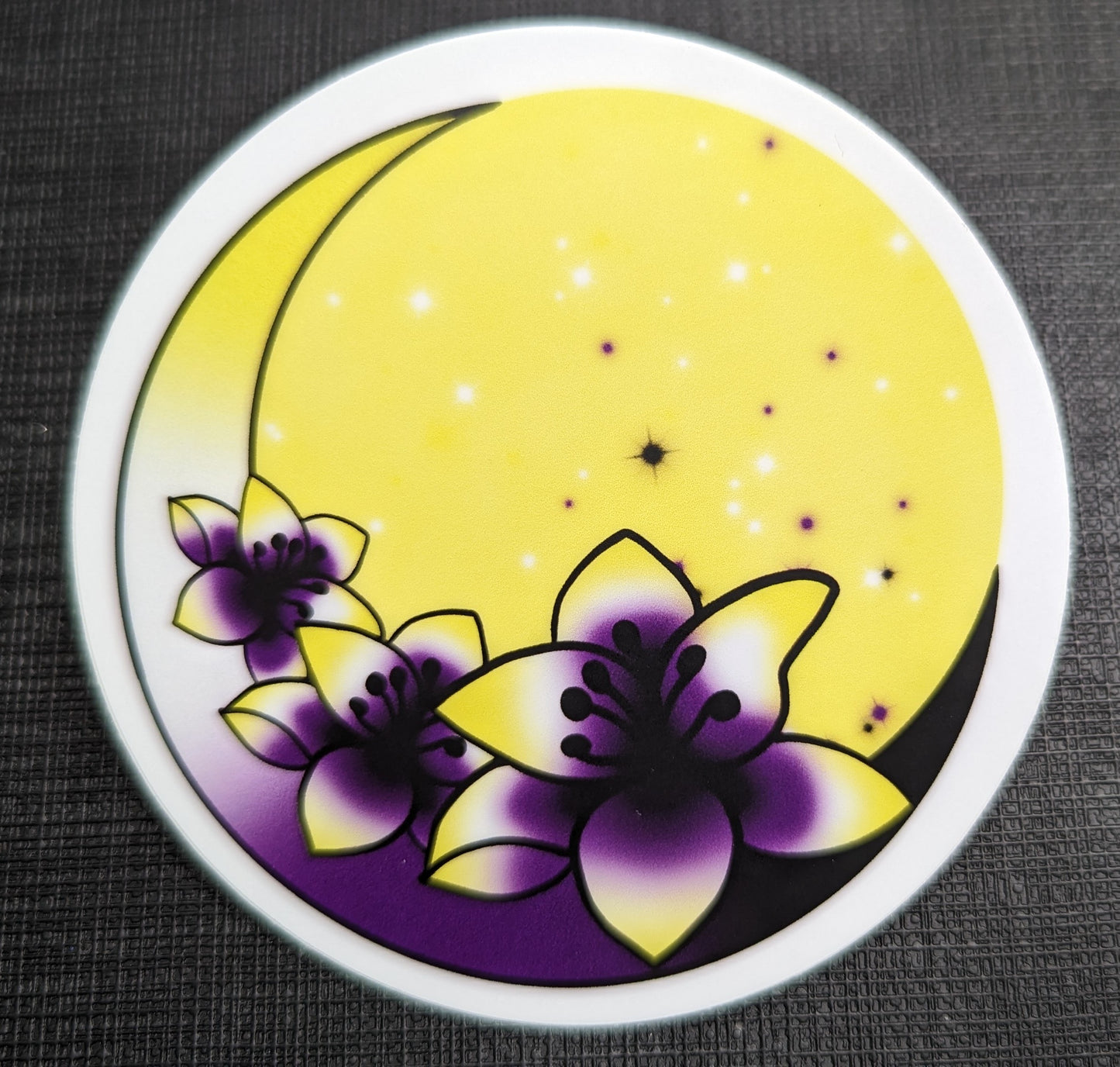 3" Lily Moon circle sticker